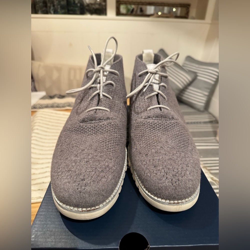 Cole Haan Zero grand knitted gray chukkas in excellent condition!